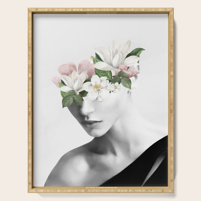 Floral Portrait 8 Serving Tray Gallery Image 1