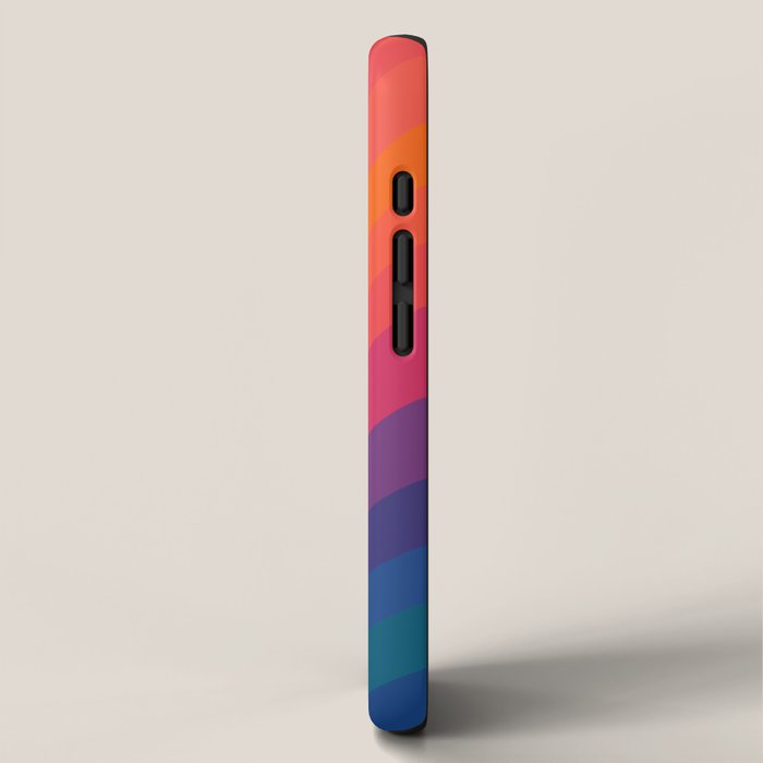 Sacred Geometric Stripes: Retro 80s Edition iPhone Case Gallery Image 2