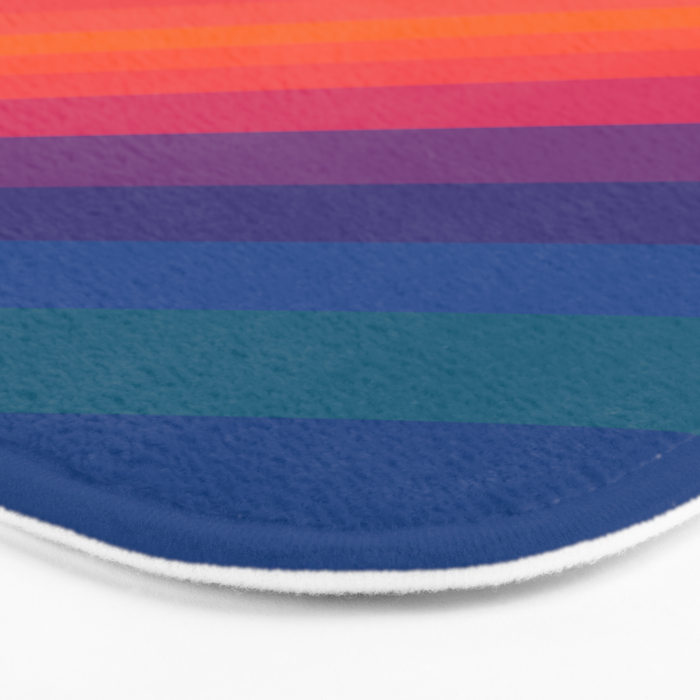 Sacred Geometric Stripes: Retro 80s Edition Bath Mat Gallery Image 3