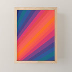 Sacred Geometric Stripes: Retro 80s Edition Mini Art Print Gallery Image 1