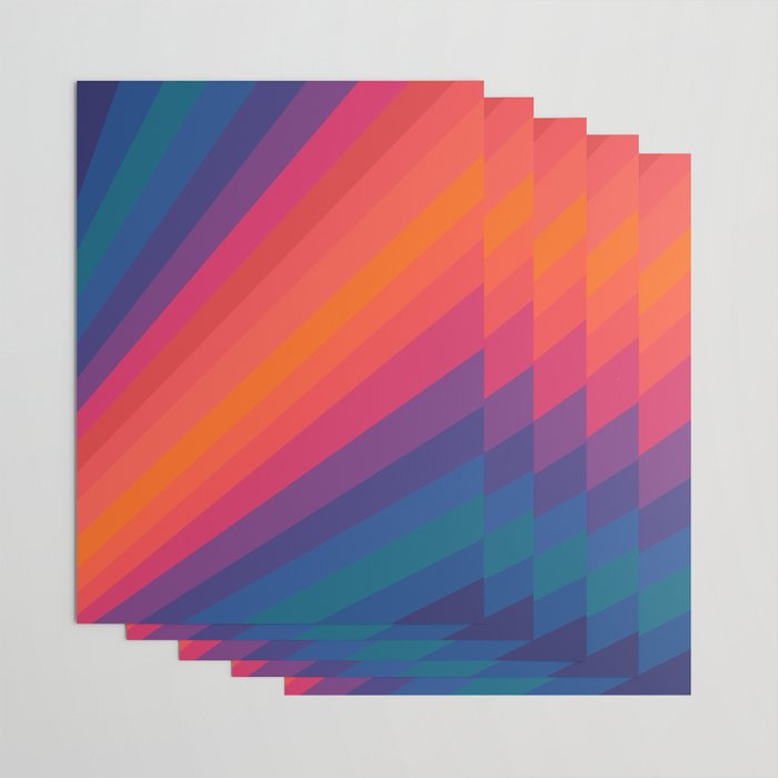 Sacred Geometric Stripes: Retro 80s Edition Wrapping Paper Gallery Image 3