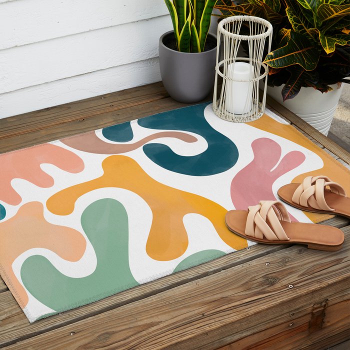 Pastel Blossom Matisse Outdoor Rug Gallery Image 2