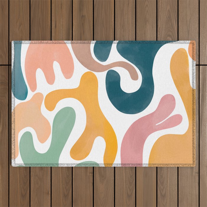 Pastel Blossom Matisse Outdoor Rug Gallery Image 1