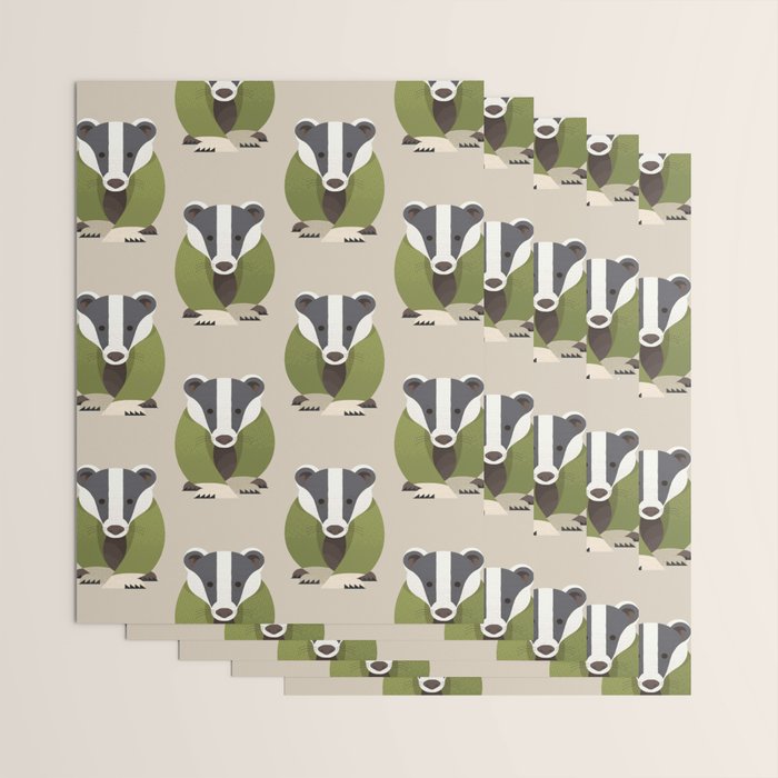 Whimsy Badger Wrapping Paper Gallery Image 3