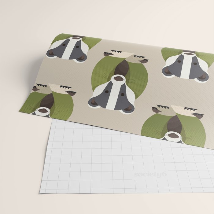 Whimsy Badger Wrapping Paper Gallery Image 2