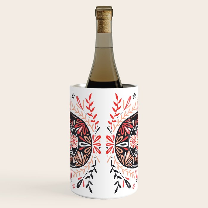Hamsa Hand - Red & Black Palette Wine Chiller Gallery Image 1