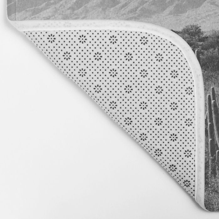 Wild West III - Tucson - Black & White version Bath Mat Gallery Image 2