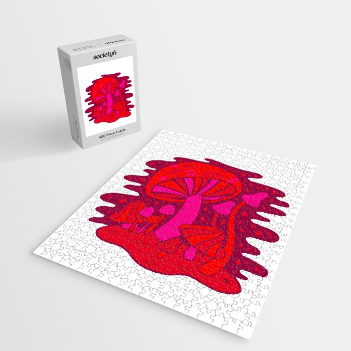 Pink Mushrooms Jigsaw Puzzle Gallery Image 2
