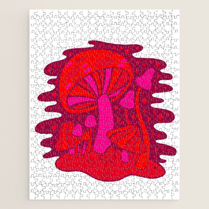 Pink Mushrooms Jigsaw Puzzle Gallery Image 1