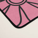 Groovy Floral Retro Garden 60s 70s Flower Pattern Pink Blue Yellow Desk Mat Gallery Image 4
