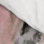Crash: an abstract mixed media piece in black white and pink Comforter Gallery Image 4
