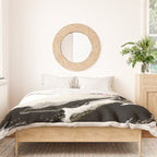 Crash: an abstract mixed media piece in black white and pink Duvet Cover Gallery Image 3