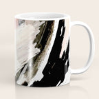 Crash: an abstract mixed media piece in black white and pink Coffee Mug Gallery Image 1