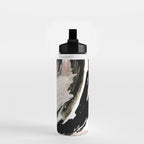 Crash: an abstract mixed media piece in black white and pink Water Bottle Gallery Image 2