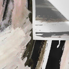 Crash: an abstract mixed media piece in black white and pink Wall Tapestry Gallery Image 3