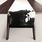 Crash: an abstract mixed media piece in black white and pink Table Runner Gallery Image 1