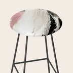 Crash: an abstract mixed media piece in black white and pink Stool Gallery Image 2