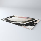 Crash: an abstract mixed media piece in black white and pink Rug Gallery Image 3