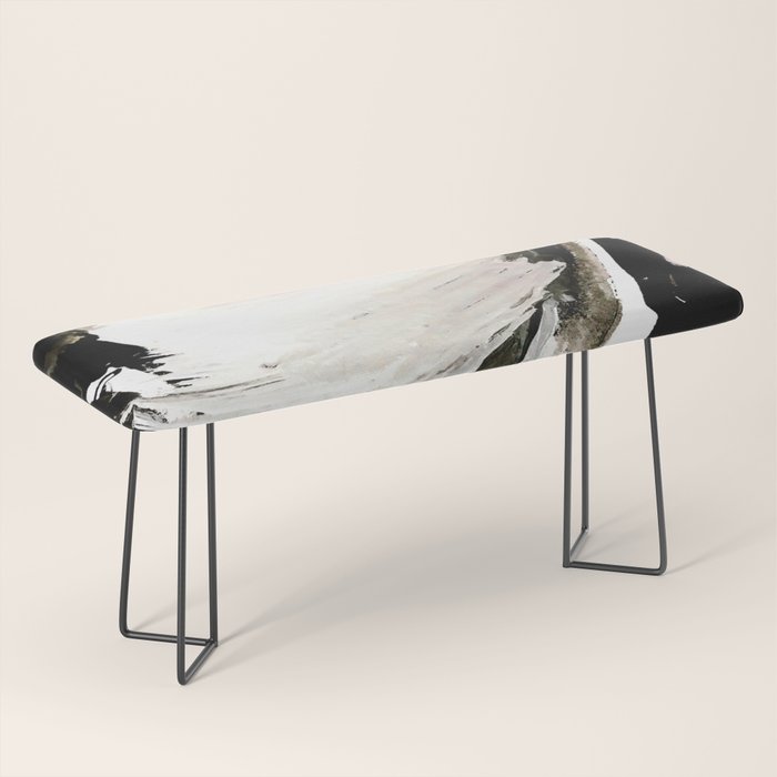 Crash: an abstract mixed media piece in black white and pink Bench Gallery Image 1