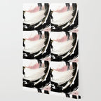 Crash: an abstract mixed media piece in black white and pink Wallpaper Gallery Image 2