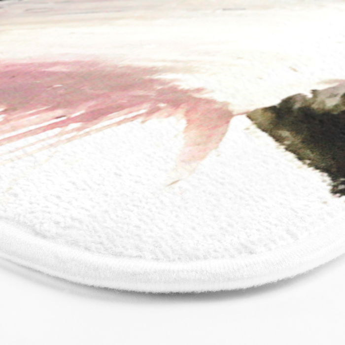 Crash: an abstract mixed media piece in black white and pink Bath Mat Gallery Image 3