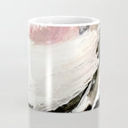 Crash: an abstract mixed media piece in black white and pink Coffee Mug Gallery Image 4