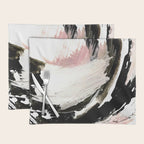 Crash: an abstract mixed media piece in black white and pink Placemat Gallery Image 1