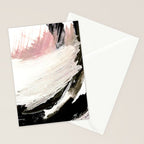 Crash: an abstract mixed media piece in black white and pink Stationery Card Gallery Image 2