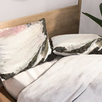Crash: an abstract mixed media piece in black white and pink Pillow Sham Gallery Image 2