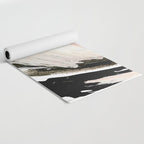 Crash: an abstract mixed media piece in black white and pink Yoga Mat Gallery Image 2