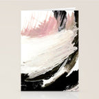 Crash: an abstract mixed media piece in black white and pink Stationery Card Gallery Image 2