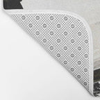 Crash: an abstract mixed media piece in black white and pink Bath Mat Gallery Image 2