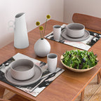 Crash: an abstract mixed media piece in black white and pink Placemat Gallery Image 2