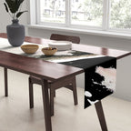 Crash: an abstract mixed media piece in black white and pink Table Runner Gallery Image 2