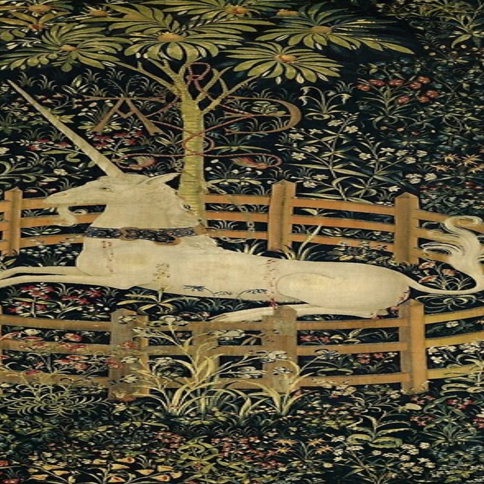 The Unicorn Rests in a Garden (from the Unicorn Tapestries) Coffee Mug Gallery Image 2