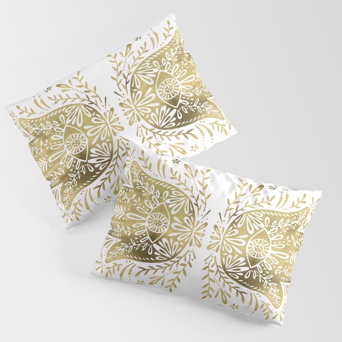 Hamsa Hand - Gold Palette Pillow Sham Gallery Image 3