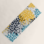 Modern Teal, Yellow and Blue Yoga Mat Gallery Image 1