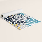 Modern Teal, Yellow and Blue Yoga Mat Gallery Image 2