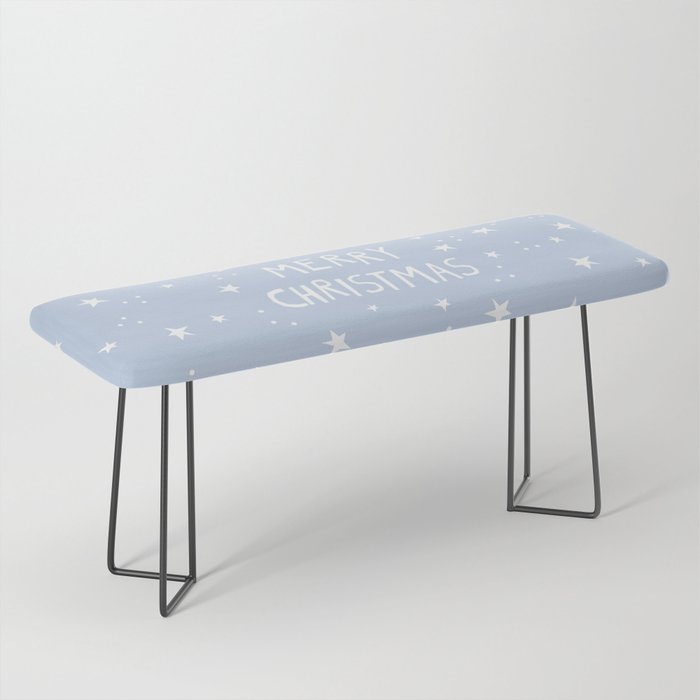 Merry Christmas light blue and white  Bench Gallery Image 1