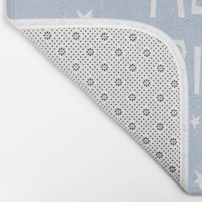 Merry Christmas light blue and white  Bath Mat Gallery Image 2
