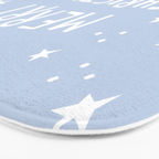 Merry Christmas light blue and white  Bath Mat Gallery Image 3