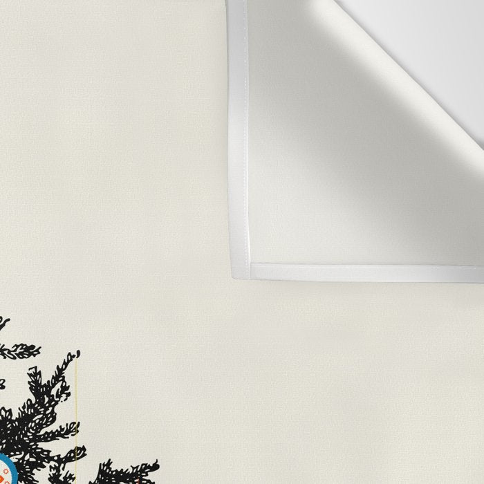 Retro Decorated Christmas Tree Wall Tapestry Gallery Image 3
