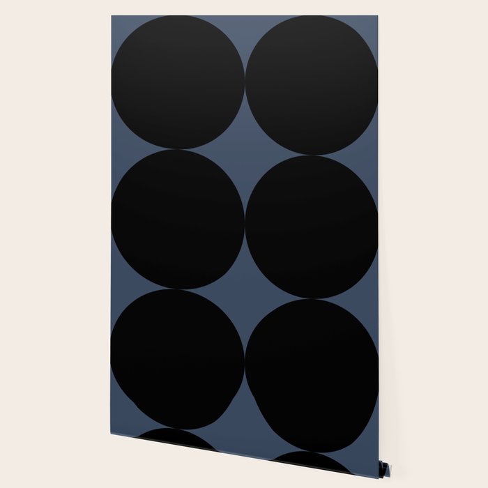Circular Minimalism - Retro Blue Black Wallpaper Gallery Image 2