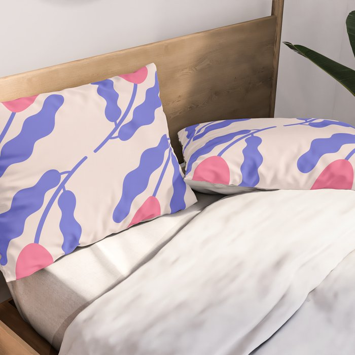 Wavy Flora Pillow Sham Gallery Image 2