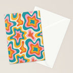 Colorful psychedelic hippie tie dye art pattern Stationery Card Gallery Image 2