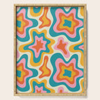 Colorful psychedelic hippie tie dye art pattern Serving Tray Gallery Image 1