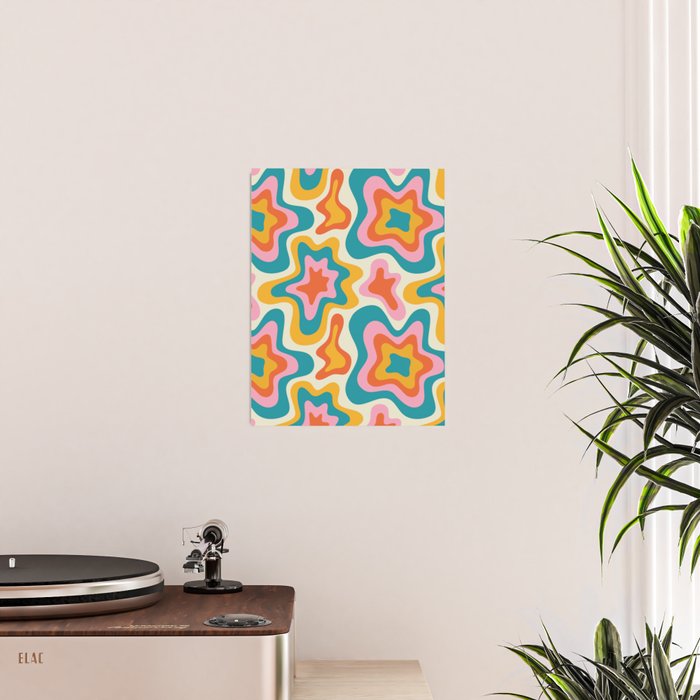 Colorful psychedelic hippie tie dye art pattern Poster Gallery Image 2
