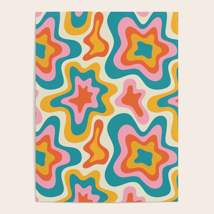 Colorful psychedelic hippie tie dye art pattern Poster Gallery Image 4