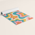 Colorful psychedelic hippie tie dye art pattern Yoga Mat Gallery Image 2