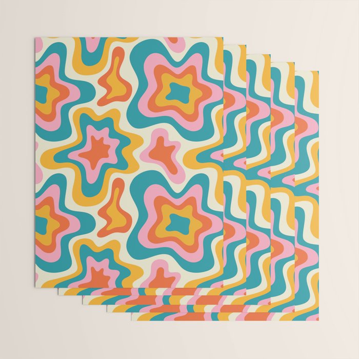 Colorful psychedelic hippie tie dye art pattern Wrapping Paper Gallery Image 3